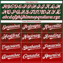 Load image into Gallery viewer, Custom Green White-Red 3D Gradient Square Shape Authentic Baseball Jersey
