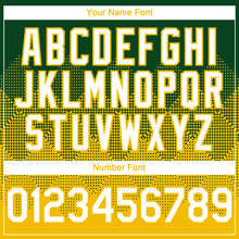 Load image into Gallery viewer, Custom Green White-Yellow 3D Gradient Square Shape Authentic Baseball Jersey
