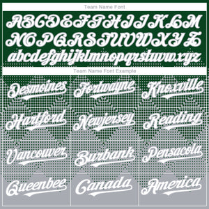 Custom Green White-Gray 3D Gradient Square Shape Authentic Baseball Jersey