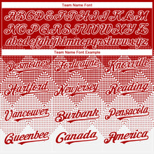 Load image into Gallery viewer, Custom Red White 3D Gradient Square Shape Authentic Baseball Jersey
