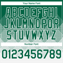 Load image into Gallery viewer, Custom Kelly Green White 3D Gradient Square Shape Authentic Baseball Jersey
