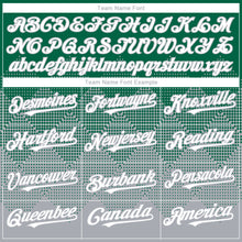 Load image into Gallery viewer, Custom Kelly Green White-Gray 3D Gradient Square Shape Authentic Baseball Jersey
