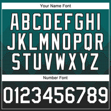 Load image into Gallery viewer, Custom Teal White-Black 3D Gradient Square Shape Authentic Baseball Jersey
