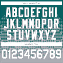 Load image into Gallery viewer, Custom Teal White-Gray 3D Gradient Square Shape Authentic Baseball Jersey
