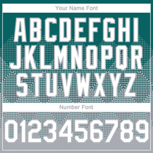 Custom Teal White-Gray 3D Gradient Square Shape Authentic Baseball Jersey