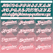 Load image into Gallery viewer, Custom Teal White-Medium Pink 3D Gradient Square Shape Authentic Baseball Jersey
