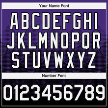 Load image into Gallery viewer, Custom Purple White-Black 3D Gradient Square Shape Authentic Baseball Jersey
