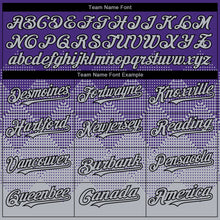 Load image into Gallery viewer, Custom Purple Gray-Black 3D Gradient Square Shape Authentic Baseball Jersey
