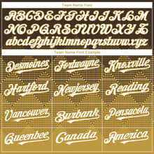 Load image into Gallery viewer, Custom Brown White-Old Gold 3D Gradient Square Shape Authentic Baseball Jersey
