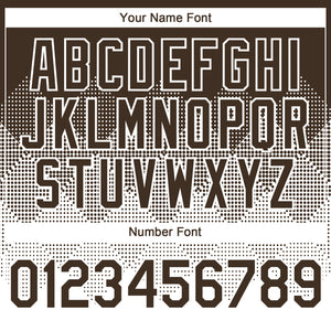 Custom Brown White 3D Gradient Square Shape Authentic Baseball Jersey