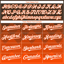 Load image into Gallery viewer, Custom Brown White-Orange 3D Gradient Square Shape Authentic Baseball Jersey
