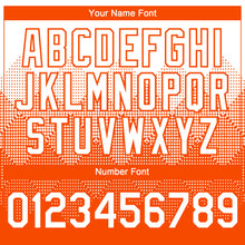 Load image into Gallery viewer, Custom White Orange 3D Gradient Square Shape Authentic Baseball Jersey
