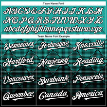 Load image into Gallery viewer, Custom Aqua White-Black 3D Gradient Square Shape Authentic Baseball Jersey
