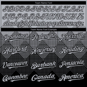Custom Gray Black 3D Gradient Square Shape Authentic Baseball Jersey