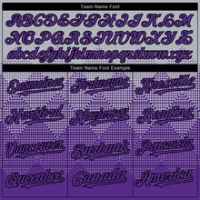 Load image into Gallery viewer, Custom Gray Purple-Black 3D Gradient Square Shape Authentic Baseball Jersey
