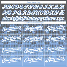 Load image into Gallery viewer, Custom Steel Gray White-Light Blue 3D Gradient Square Shape Authentic Baseball Jersey
