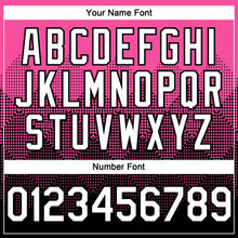 Load image into Gallery viewer, Custom Pink White-Black 3D Gradient Square Shape Authentic Baseball Jersey
