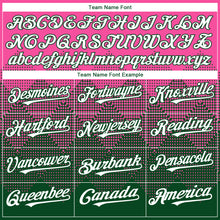 Load image into Gallery viewer, Custom Pink White-Green 3D Gradient Square Shape Authentic Baseball Jersey
