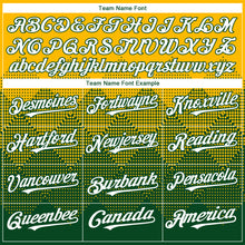 Load image into Gallery viewer, Custom Gold White-Green 3D Gradient Square Shape Authentic Baseball Jersey
