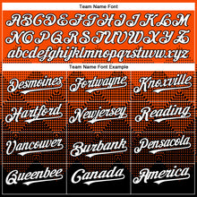 Load image into Gallery viewer, Custom Orange White-Black 3D Gradient Square Shape Authentic Baseball Jersey
