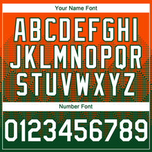 Load image into Gallery viewer, Custom Orange White-Green 3D Gradient Square Shape Authentic Baseball Jersey
