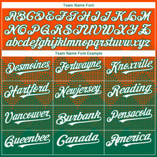 Load image into Gallery viewer, Custom Orange White-Kelly Green 3D Gradient Square Shape Authentic Baseball Jersey

