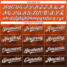 Load image into Gallery viewer, Custom Orange White-Brown 3D Gradient Square Shape Authentic Baseball Jersey

