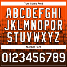 Load image into Gallery viewer, Custom Orange White-Brown 3D Gradient Square Shape Authentic Baseball Jersey
