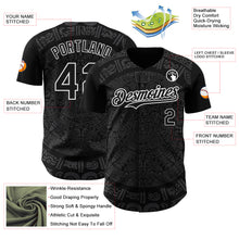 Load image into Gallery viewer, Custom Black Gray-White 3D Mexico Authentic Baseball Jersey
