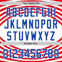 Load image into Gallery viewer, Custom White Thunder Blue-Red 3D Patriotic American Flag Authentic Baseball Jersey
