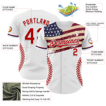 Load image into Gallery viewer, Custom White Red-Royal 3D Patriotic American Flag Authentic Baseball Jersey
