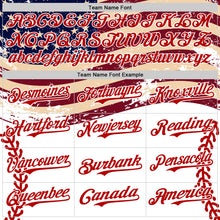 Load image into Gallery viewer, Custom White Red-Royal 3D Patriotic American Flag Authentic Baseball Jersey
