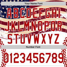 Load image into Gallery viewer, Custom White Red-Royal 3D Patriotic American Flag Authentic Baseball Jersey
