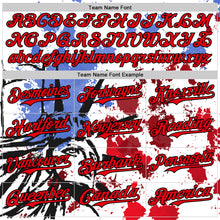 Load image into Gallery viewer, Custom White Fire Red-Black 3D Patriotic American Flag And Splatter Statue of Liberty Authentic Baseball Jersey
