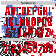 Load image into Gallery viewer, Custom White Fire Red-Black 3D Patriotic American Flag And Splatter Statue of Liberty Authentic Baseball Jersey
