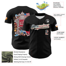 Load image into Gallery viewer, Custom Black Vintage USA Flag-White 3D Patriotic American Symbol Authentic Baseball Jersey
