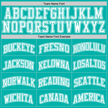 Load image into Gallery viewer, Custom Aqua White Authentic Basketball Jersey
