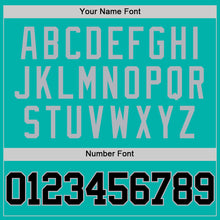 Load image into Gallery viewer, Custom Aqua Black-Gray Authentic Basketball Jersey
