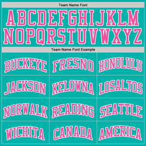 Custom Aqua Pink-White Authentic Basketball Jersey