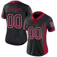 Load image into Gallery viewer, Custom Black Cardinal-White Drift Fashion Football Jersey
