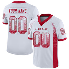 Load image into Gallery viewer, Custom White Red-Gray Drift Fashion Football Jersey

