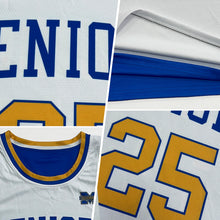 Load image into Gallery viewer, Custom Royal Gold-White Reversible Double Side Basketball Jersey

