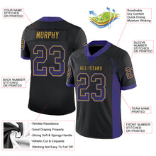 Load image into Gallery viewer, Custom Black Purple-Old Gold Drift Fashion Football Jersey
