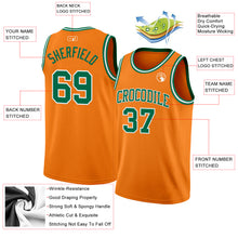 Load image into Gallery viewer, Custom Bay Orange Kelly Green-White Authentic Basketball Jersey

