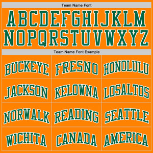 Custom Bay Orange Kelly Green-White Authentic Basketball Jersey