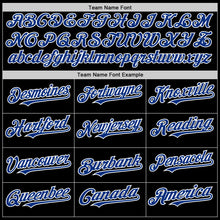 Load image into Gallery viewer, Custom Black Royal-White Mesh Authentic Throwback Baseball Jersey
