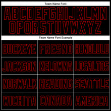 Load image into Gallery viewer, Custom Black Red Mesh Authentic Throwback Baseball Jersey
