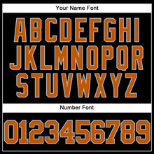 Load image into Gallery viewer, Custom Black Texas Orange-Gray Mesh Authentic Throwback Baseball Jersey
