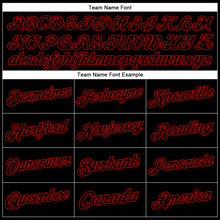 Load image into Gallery viewer, Custom Stitched Black Red Sports Pullover Sweatshirt Hoodie
