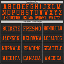 Load image into Gallery viewer, Custom Black Purple-Orange Mesh Authentic Throwback Football Jersey
